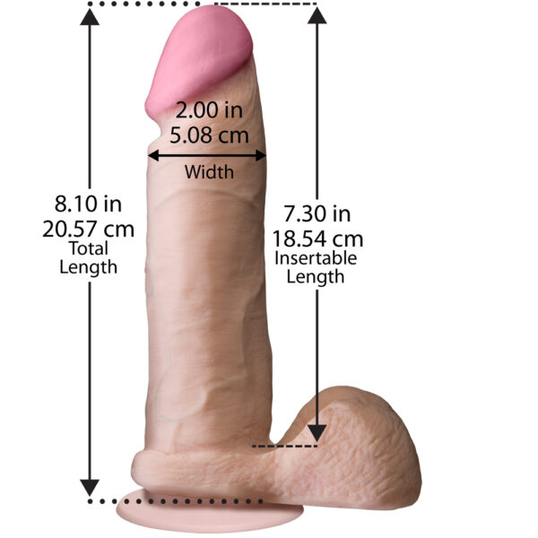 The Realistic Cock - With Removable Vac-U-Lock Suction Cup - ULTRASKYN - 8" - Vanilla - Image 3