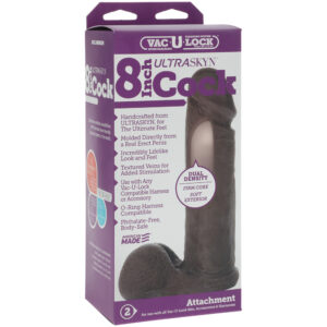 Vac-U-Lock - 8" ULTRASKYN Cock - Chocolate