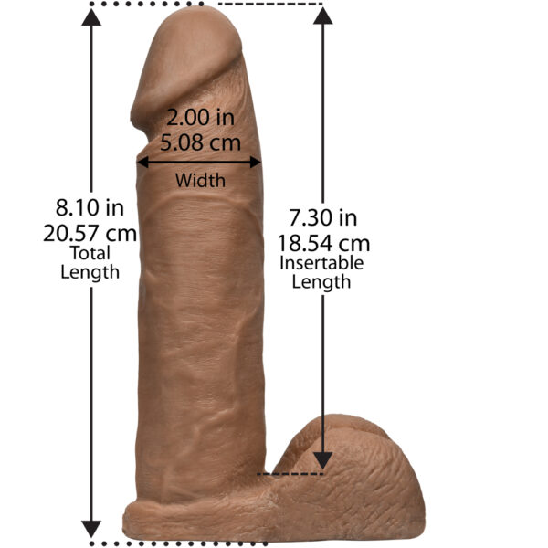 Vac-U-Lock - 8" ULTRASKYN Cock - Caramel - Image 3