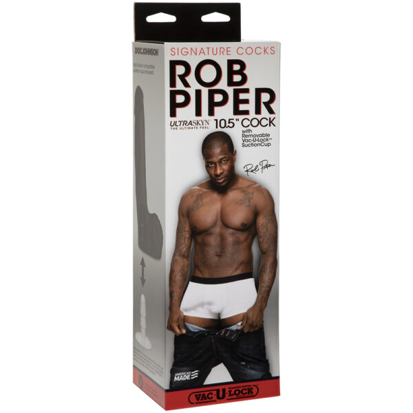 Signature Cocks Rob Piper Ultraskyn 10.5" Cock With Removable Vac-U-Lock Suction Cup Chocolate
