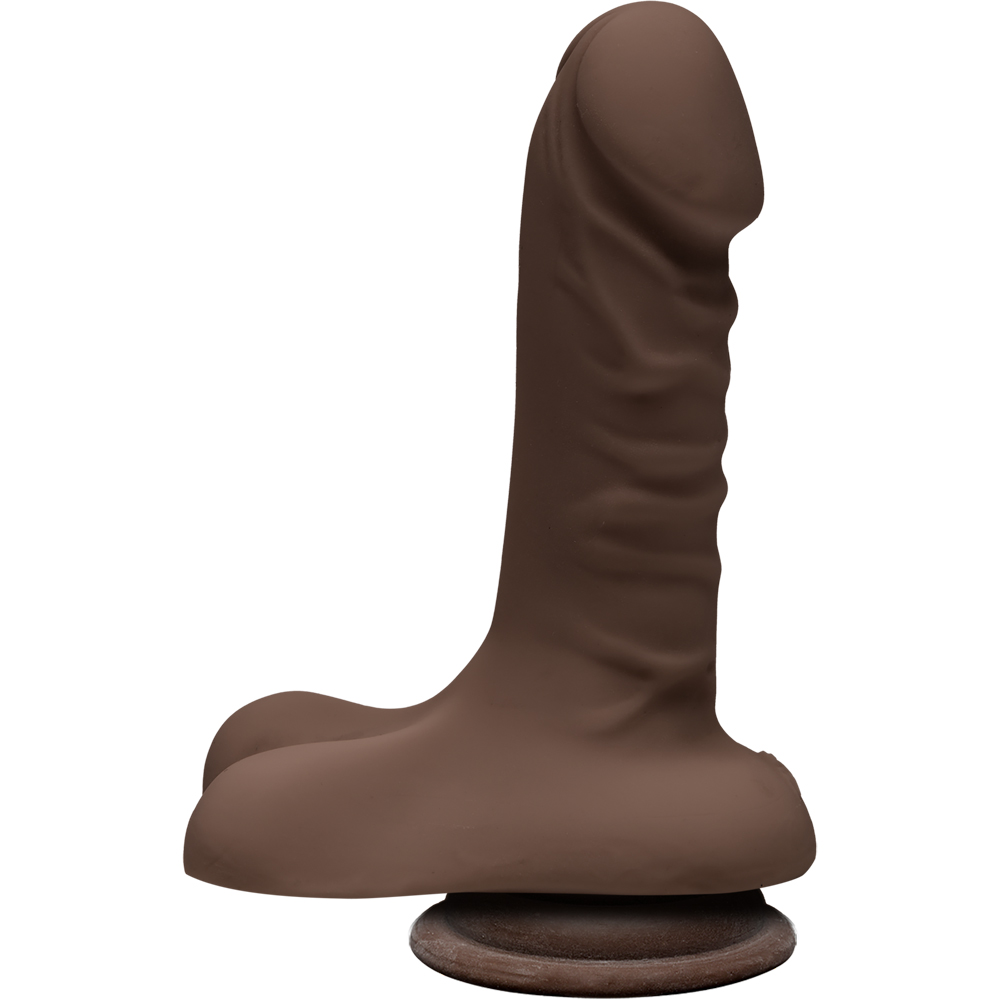 The D Super D 6" With Balls Ultraskyn Chocolate 2 The D Super D 6" With Balls Ultraskyn Chocolate - Image 2