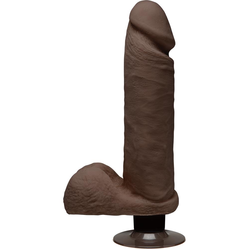 The D Perfect D Vibrating 8" With Balls Ultraskyn Chocolate 2 The D Perfect D Vibrating 8" With Balls Ultraskyn Chocolate - Image 2