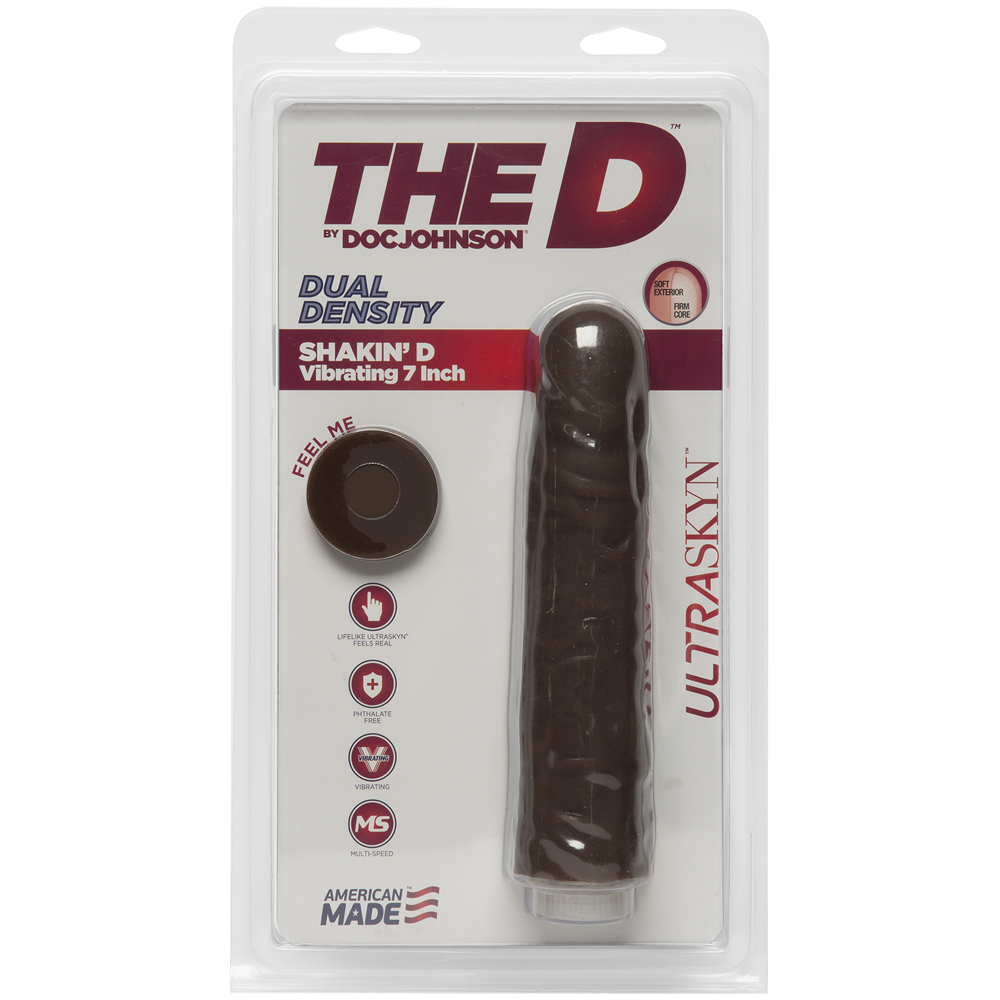 The D Shakin' D Vibrating 7" ULTRASKYN Chocolate 1 The D Shakin' D Vibrating 7" ULTRASKYN Chocolate
