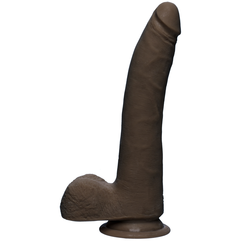 The D Realistic D Slim 9" With Balls Ultraskyn Chocolate 2 The D Realistic D Slim 9" With Balls Ultraskyn Chocolate - Image 2