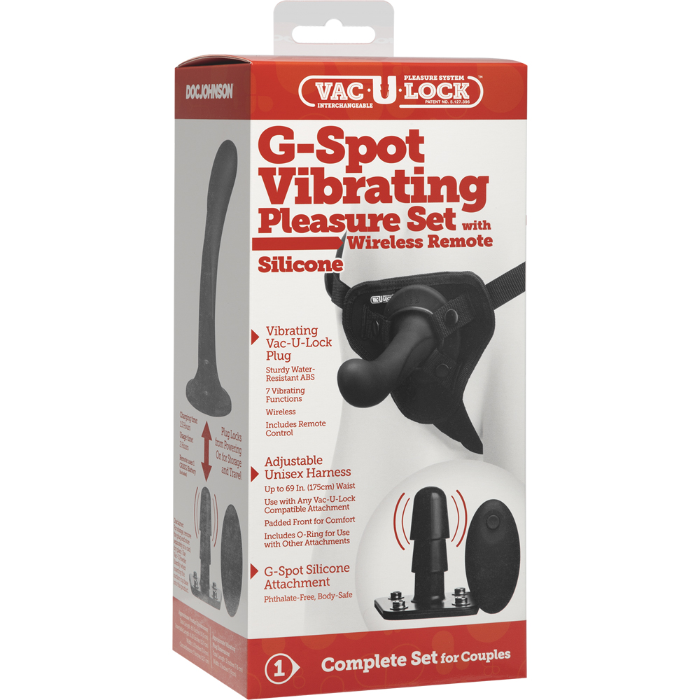 Vac-U-Lock G-Spot Pleasure Set Vibrating Black 1 Vac-U-Lock G-Spot Pleasure Set Vibrating Black