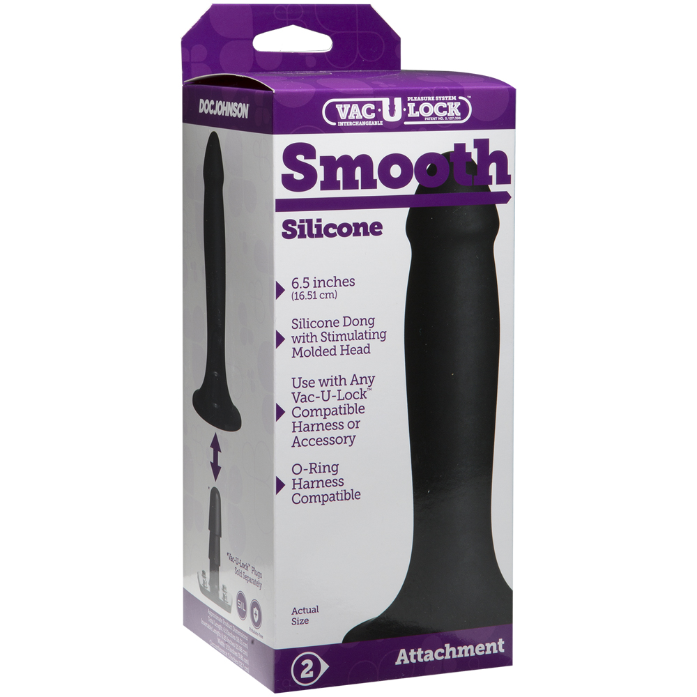 Vac-U-Lock Smooth Silicone Black 1 Vac-U-Lock Smooth Silicone Black