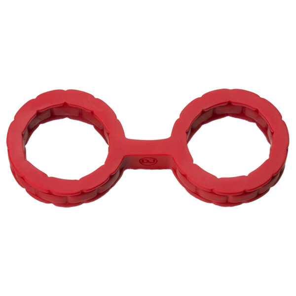 Japanese Bondage Silicone Cuffs Small Red - Image 2