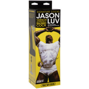 Signature Cocks Jason Luv 10" Ultraskyn Cock with Removable Vac-U-Lock Suction Cup Chocolate