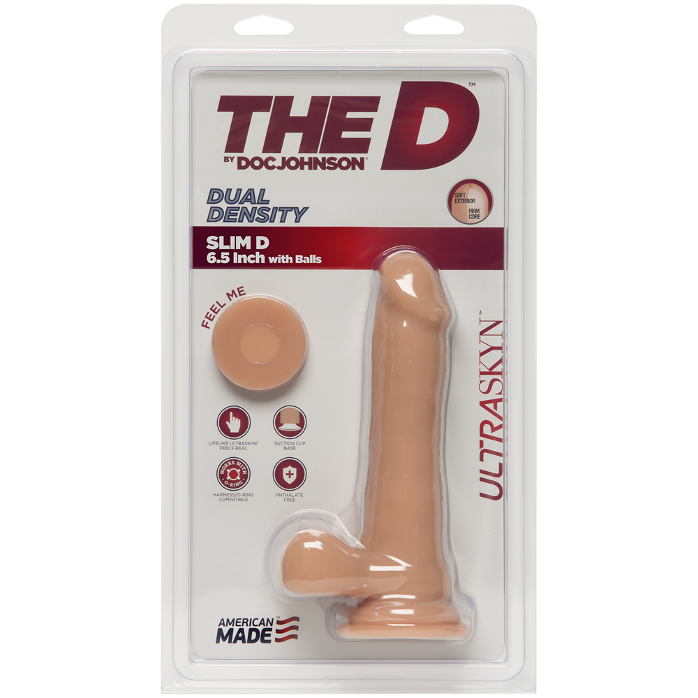 The D Slim D 6.5" With Balls Ultraskyn Vanilla 1 The D Slim D 6.5" With Balls Ultraskyn Vanilla