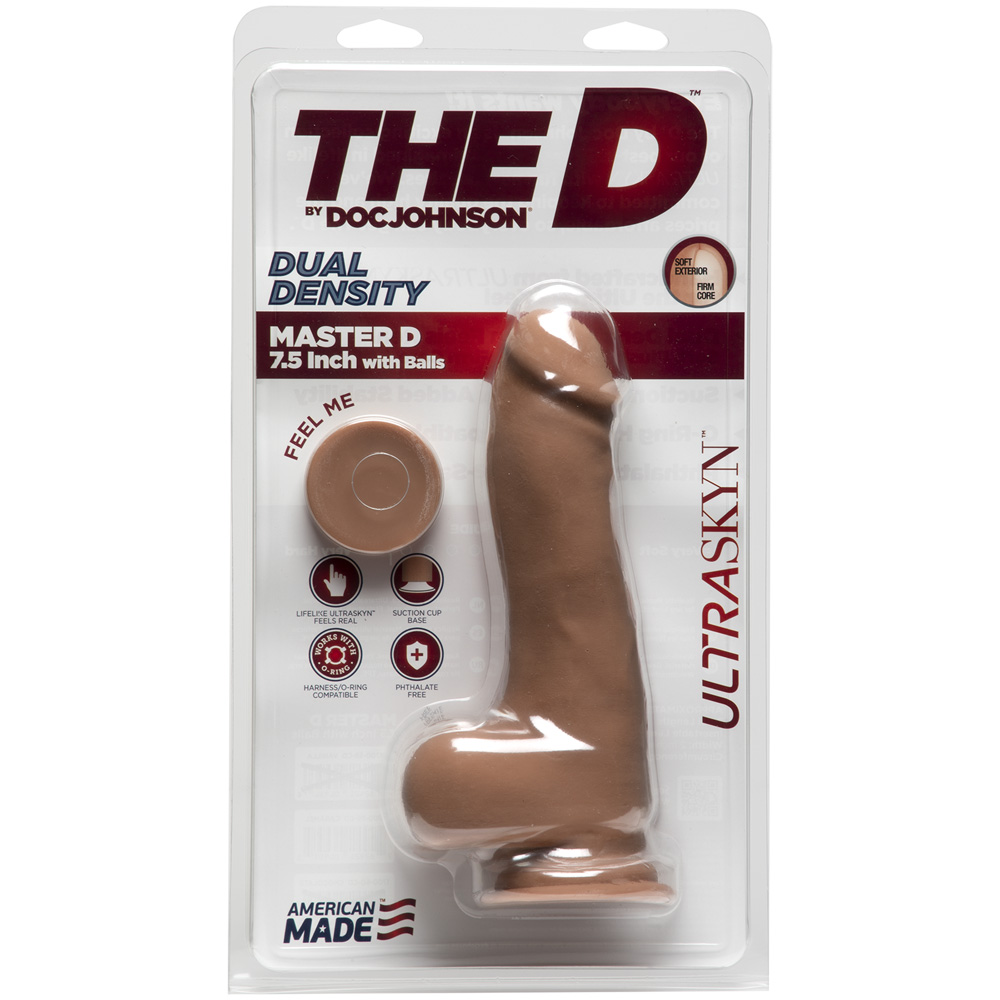 The D Master D 7.5" With Balls Ultraskyn Caramel 1 The D Master D 7.5" With Balls Ultraskyn Caramel