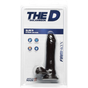 The D Slim D 6" With Balls Firmskyn Chocolate