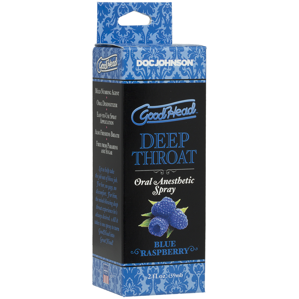 Goodhead Deep Throat Spray Blue Raspberry 2 oz. 1 Goodhead Deep Throat Spray Blue Raspberry 2 oz.