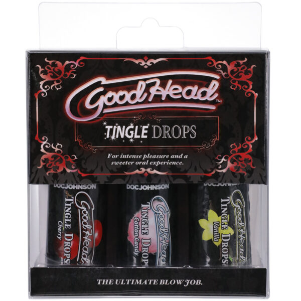 Goodhead Tingle Drops Sweet Cherry, Cotton Candy, French Vanilla 3-Pack
