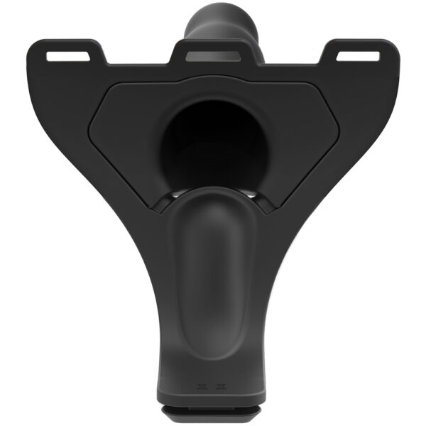 Body Extensions Be Aroused 2-Piece Set Rechargeable Vibrating Silicone Harness with 7" Bulbed Dong Black - Image 3