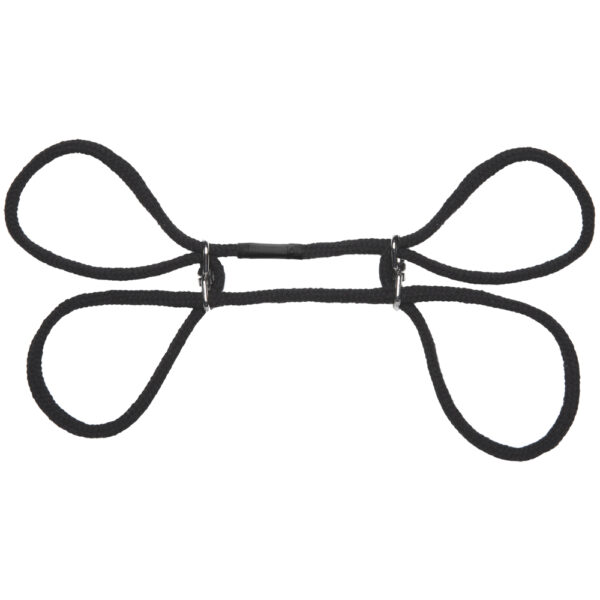 Japanese Style Bondage 100% Cotton Wrist Or Ankle Cuffs Black - Image 3