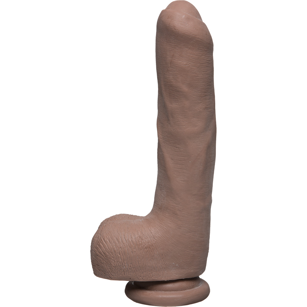 The D - Uncut D 9" With Balls Ultraskyn Caramel 2 The D - Uncut D 9" With Balls Ultraskyn Caramel - Image 2
