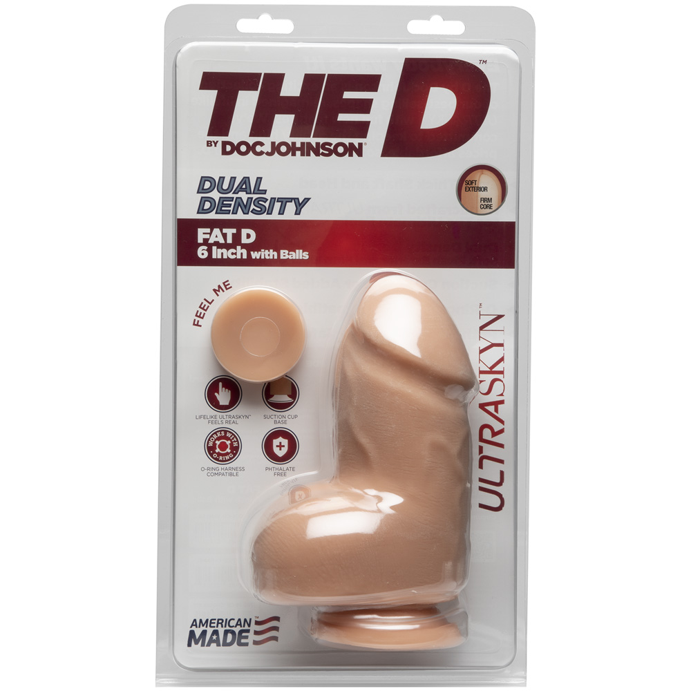 The D - Fat D 6" With Balls Ultraskyn Vanilla 1 The D - Fat D 6" With Balls Ultraskyn Vanilla