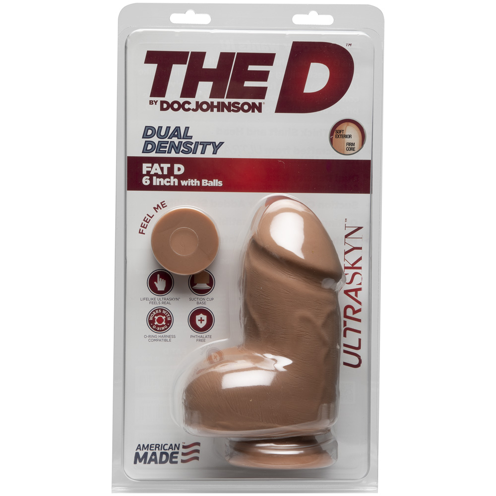 The D - Fat D 6" With Balls Ultraskyn Caramel 1 The D - Fat D 6" With Balls Ultraskyn Caramel