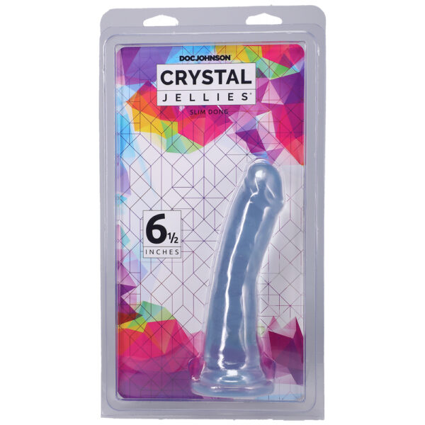 Crystal Jellies Slim Dong 6.5" Clear