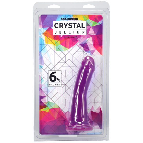 Crystal Jellies Slim Dong 6.5" Purple