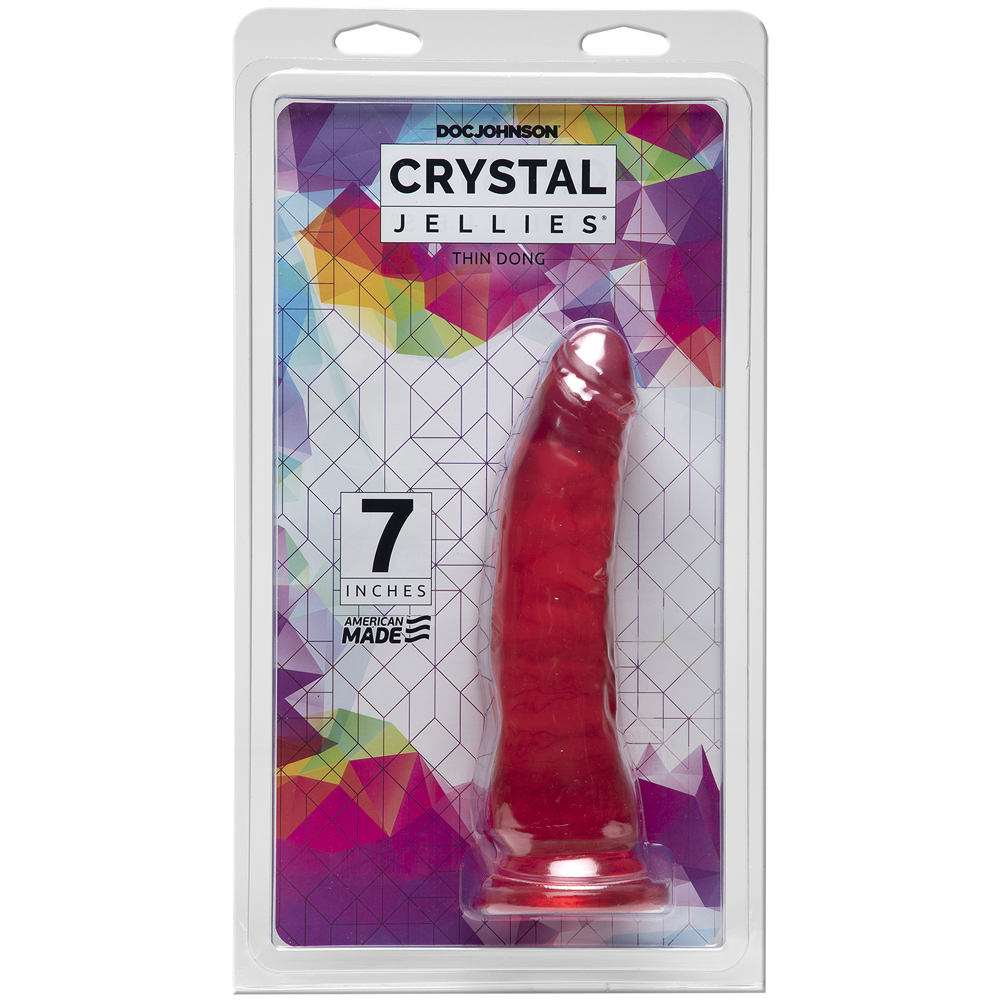 Crystal Jellies Thin Dong 7" Pink 1 Crystal Jellies Thin Dong 7" Pink