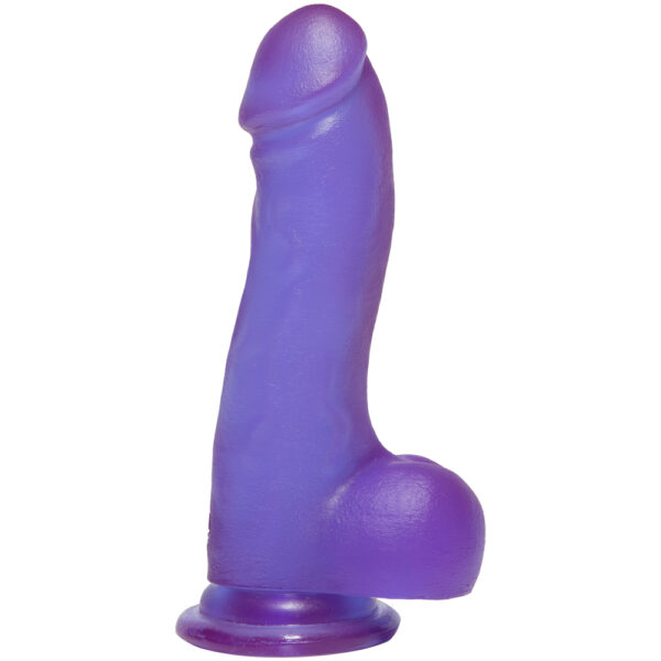 Crystal Jellies Master Cock With Balls 7.5" Purple - Image 2