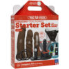 Vac-U-Lock Vibrating Dual Density Starter Set With Wireless Remote Chocolate