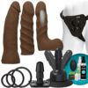 Vac-U-Lock Vibrating Dual Density Starter Set With Wireless Remote Chocolate - Image 2