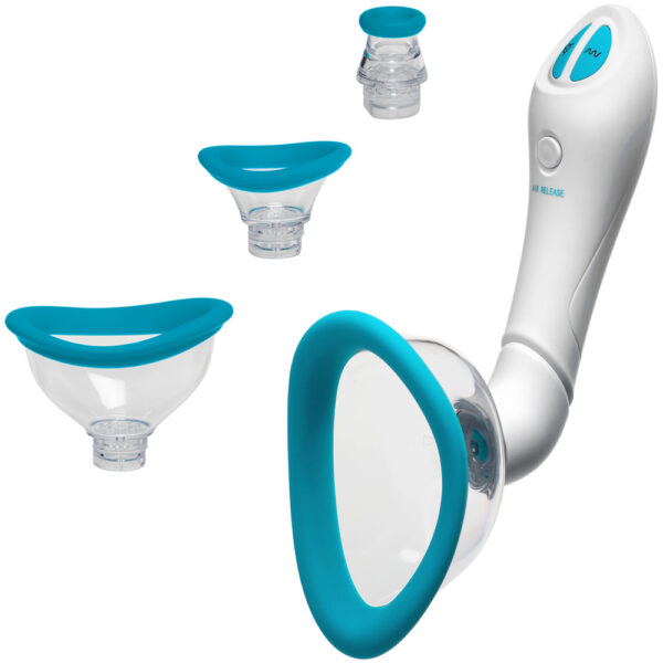Bloom Intimate Body Pump Automatic Vibrating Rechargeable Sky Blue/White - Image 3