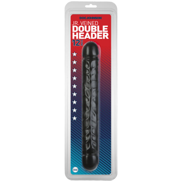 Jr. Veined Double Header - 12" Black