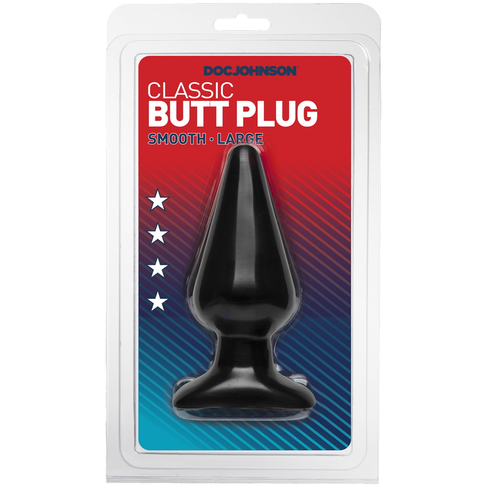 Classic Butt Plug - Smooth - Large Black 1 Classic Butt Plug - Smooth - Large Black