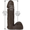Vac-U-Lock - 8" Realistic Cock Chocolate - Image 3