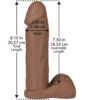 Vac-U-Lock - 8" Realistic Cock Caramel - Image 3