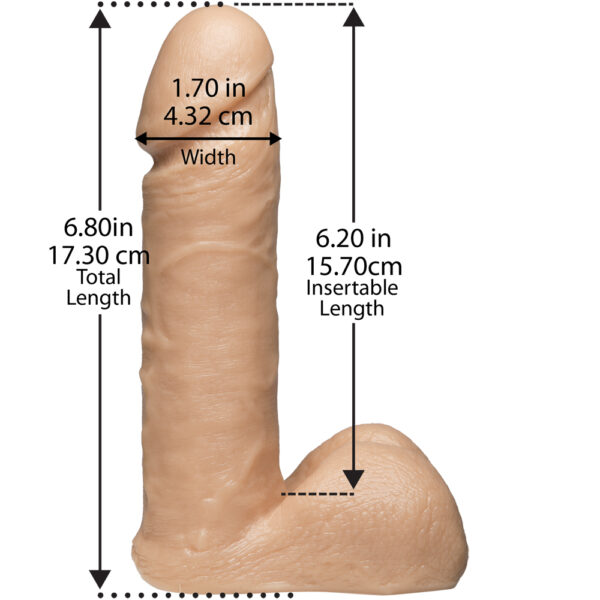 Vac-U-Lock - 6" Realistic Cock - With Ultra Harness Vanilla - Image 3