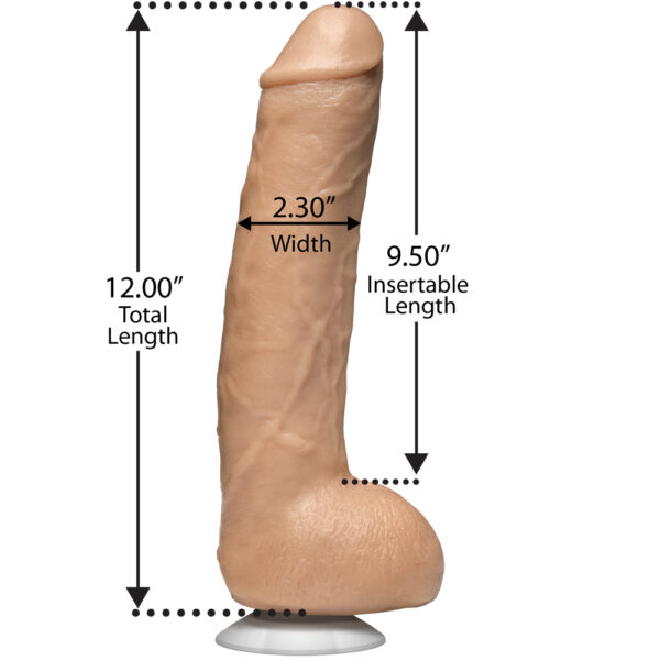 Signature Cocks - John Holmes Realistic Cock with Removable Vac-U-Lock Suction Cup - Vanilla - Image 3