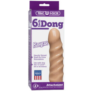 Vac-U-Lock - 6" Dong - Raging Hard-Ons™ Vanilla