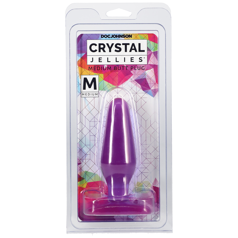 Crystal Jellies - Medium Butt Plug Purple 1 Crystal Jellies - Medium Butt Plug Purple