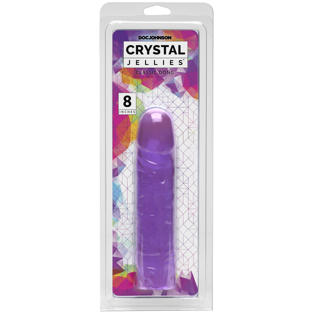 Crystal Jellies - 8" Classic Dong Purple 1 Crystal Jellies - 8" Classic Dong Purple