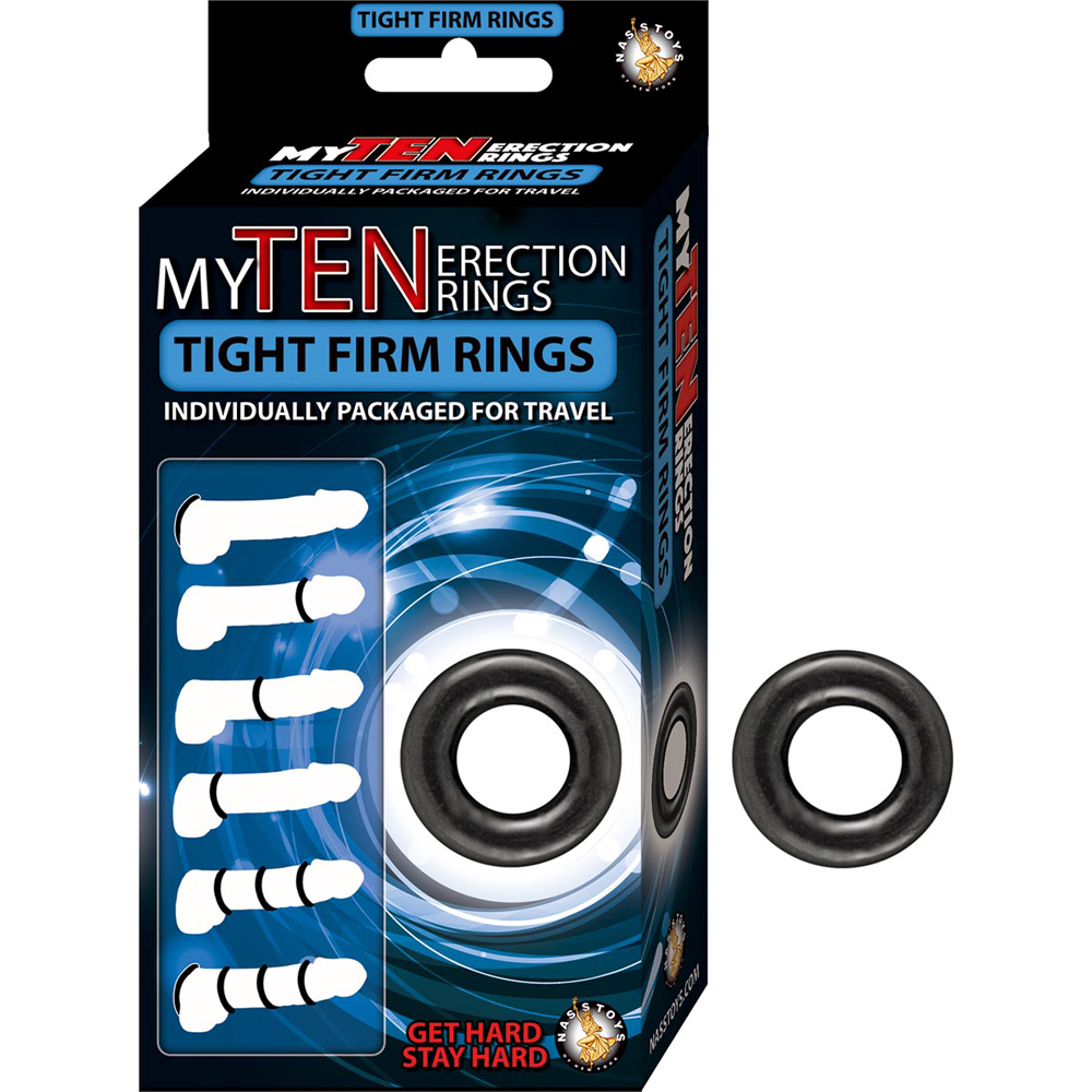 My Ten Erection Rings Tight Firm Rings Black 1 My Ten Erection Rings Tight Firm Rings Black