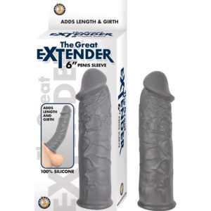 The Great Extender 6" Penis Sleeve Grey