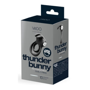 Thunder Bunny Rechargeable Dual Ring Black Pearl