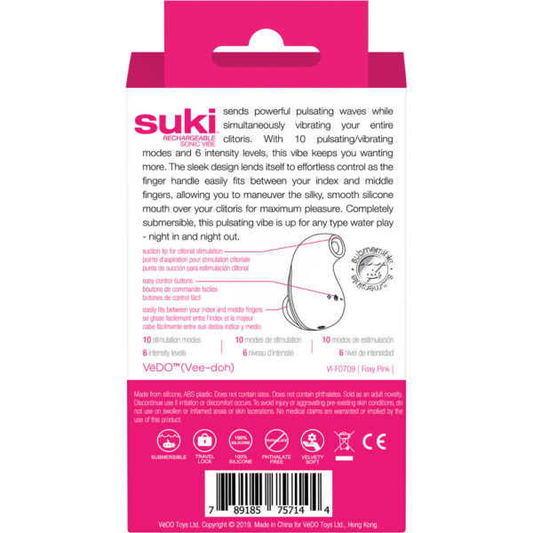 Suki Rechargeable Sonic Vibe Foxy Pink - Image 2