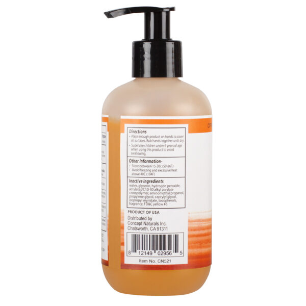 Concept Naturals Hand Sanitizer Citrus 8.12 oz. - Image 3