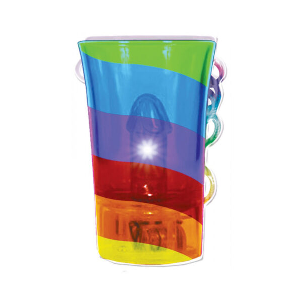 Light Up Rainbow Pecker Shot Glass - Image 2