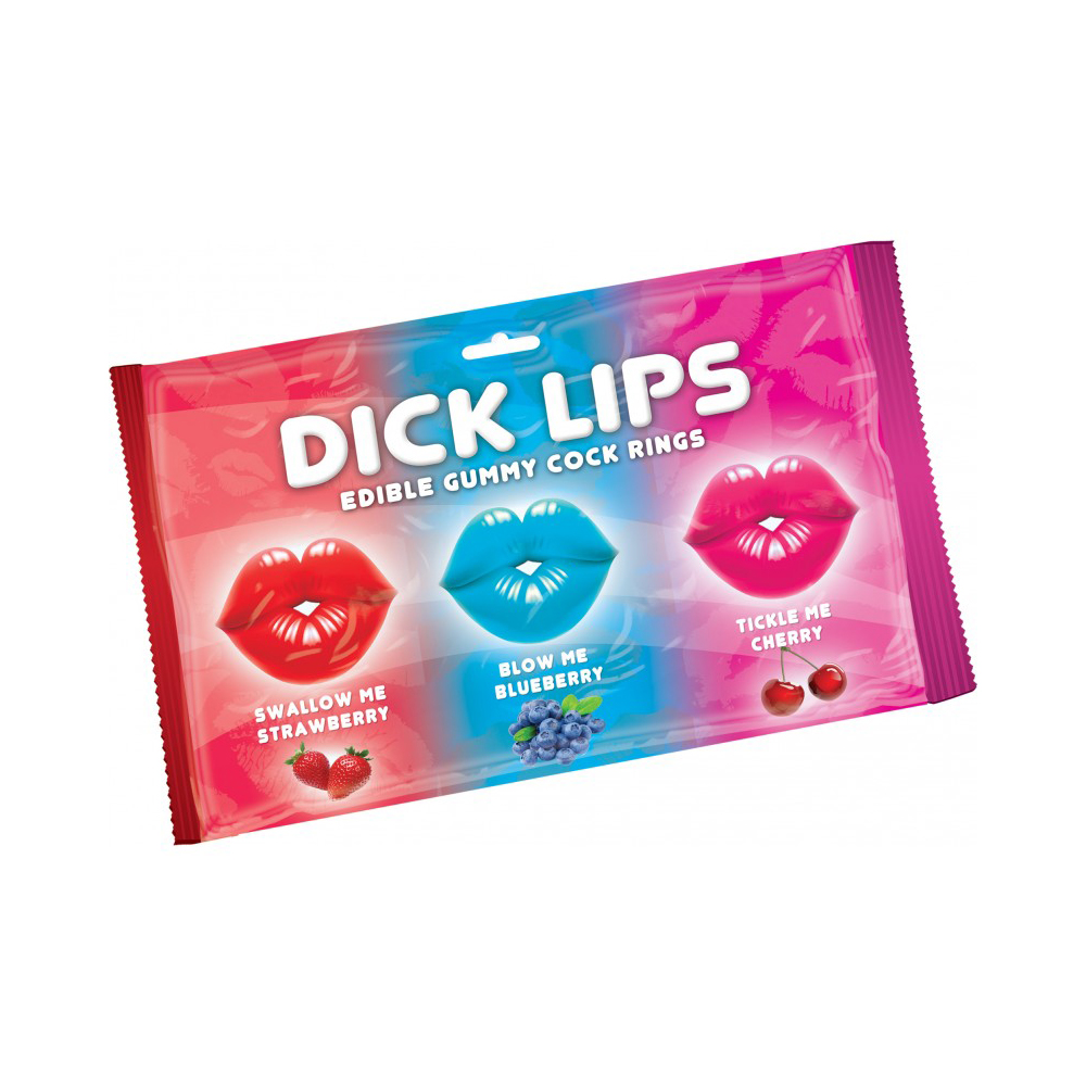 Dick Lips Gummy Cock Rings 3Pk 1 Dick Lips Gummy Cock Rings 3Pk