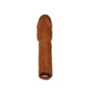 Skinsations Latin Lover Series Husky Lover Extension Sleeve With Power Bullet & Scrotum Strap 7" - Image 2