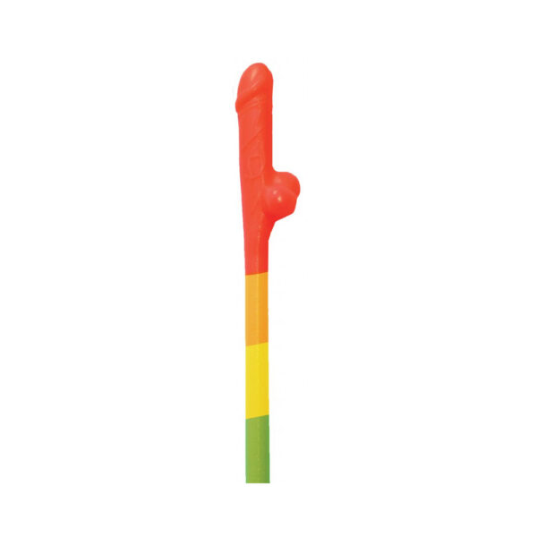 Rainbow Pecker Straws 10Pk - Image 2