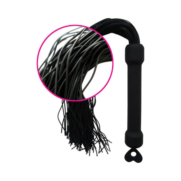 Whip It Black Pleasure Whip With Tassels - Image 2
