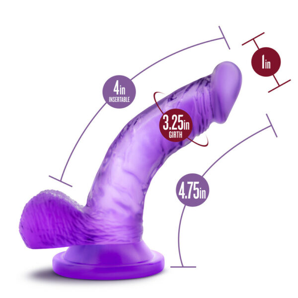 Naturally Yours 4" Mini Cock Purple - Image 3