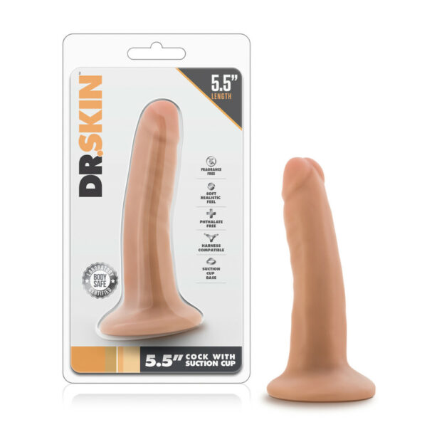Dr. Skin 5.5" Cock With Suction Cup Vanilla